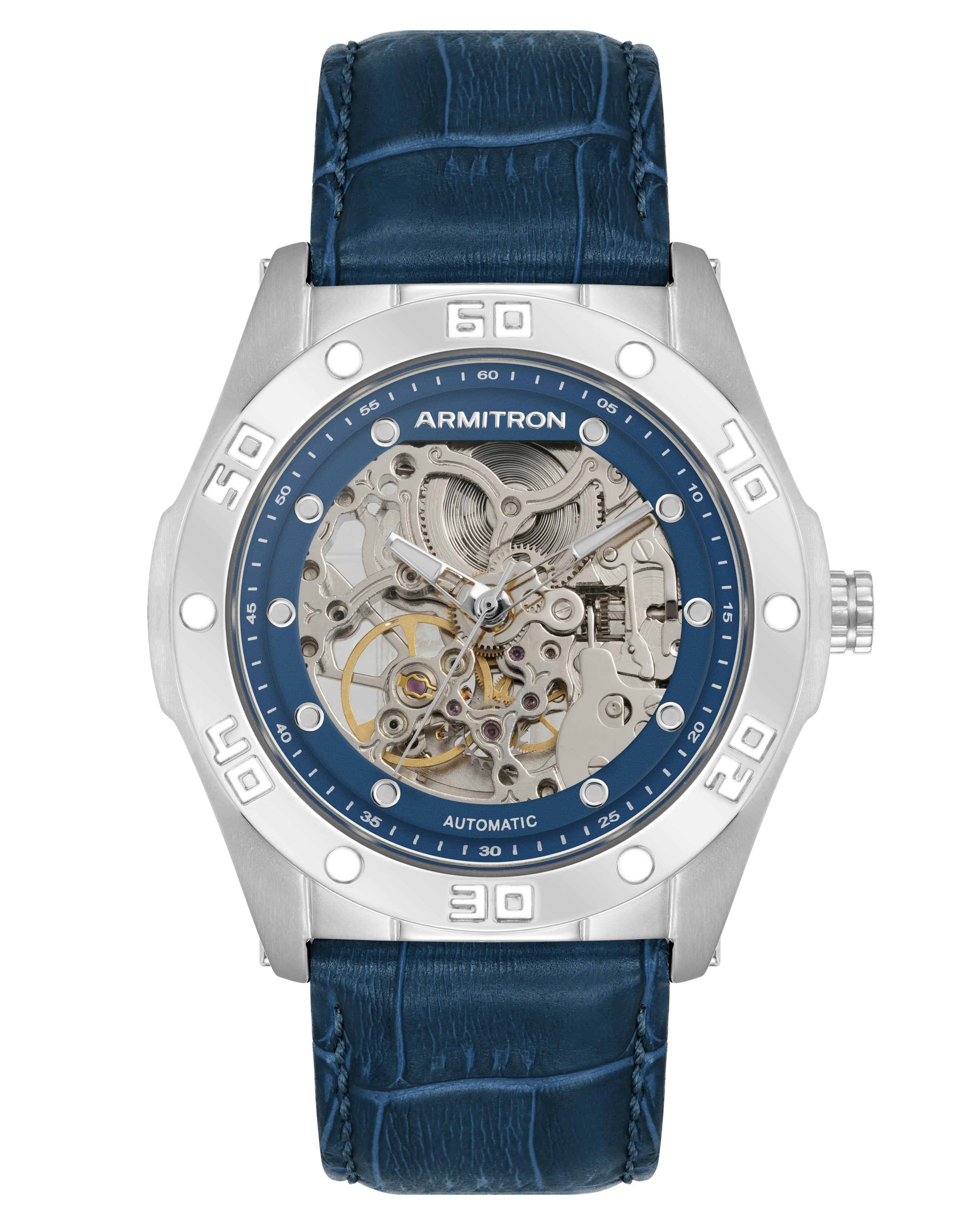 Skeleton™ | 42mm, Navy/Silver-Men-Armitron