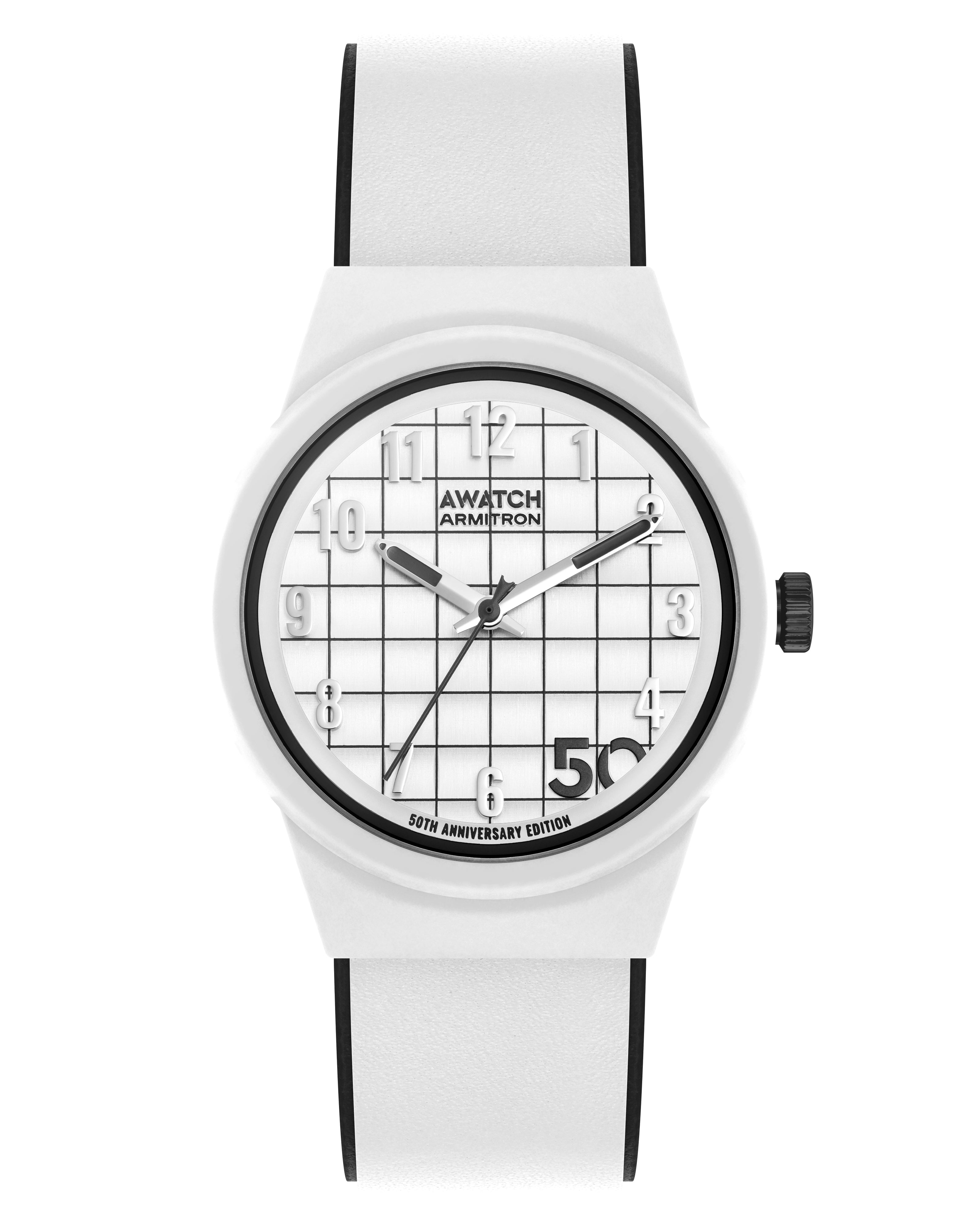 A-Watch™ | 35.5mm, Black with White-Men-Armitron
